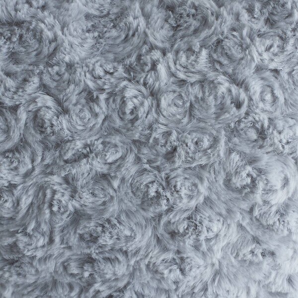 ATMOSPHERA - Coussin Coeur Bouclette Gris clair - large