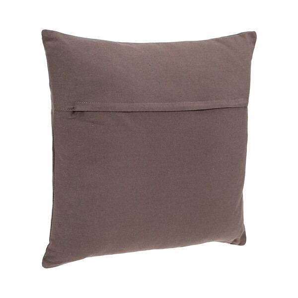 ATMOSPHERA - Coussin déhoussable en Coton Taupe 38 x 38 cm - large