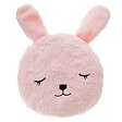 ATMOSPHERA - Coussin décoratif Lapin en Fourrure rose D 27 cm - vignette