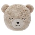ATMOSPHERA - Coussin décoratif Ours en Fourrure beige  D 27 cm - vignette