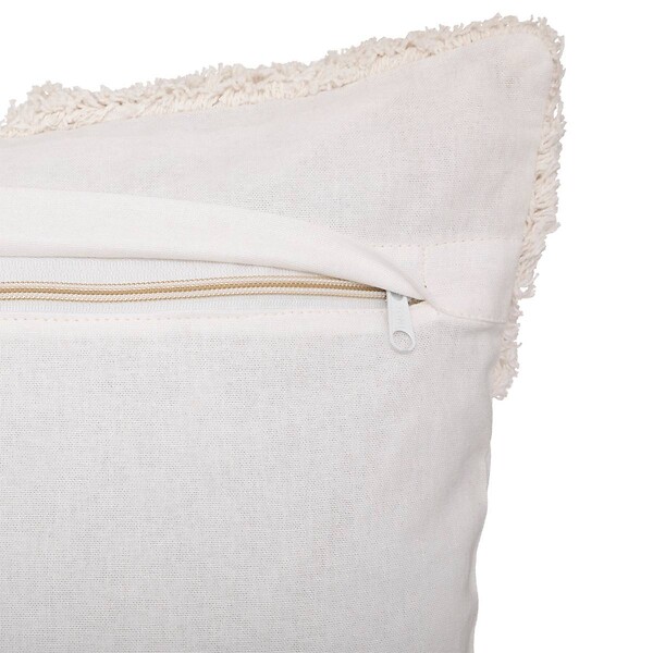ATMOSPHERA - Housse de Coussin Ivoire motifs tuftés 40 x 40 cm - large