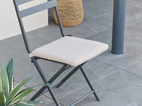 HESPERIDE - Galette de chaise Solfia 40 x 40 cm blé - Hespéride - large