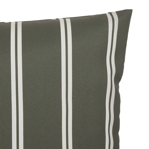 ATMOSPHERA - Housse de coussin d'extérieur Tileo 50x30cm rayée vert foncé - large