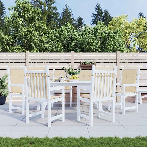 VIDAXL - vidaXL Coussins de chaise de jardin à dossier bas lot de 6 beige - large