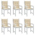 VIDAXL - vidaXL Coussins de chaise de jardin à dossier bas lot de 6 beige - vignette