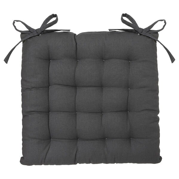 JARDIDECO - Coussin pour chaise de jardin Gris Foncé 38 x 38 cm - large