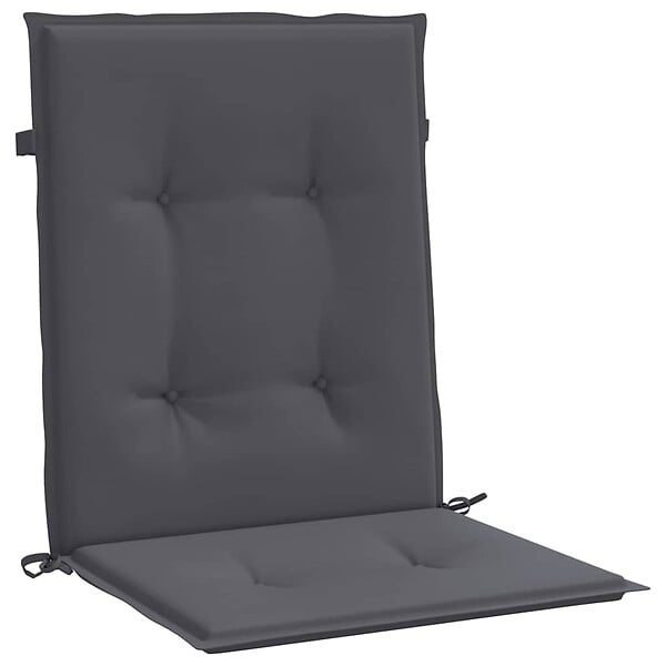 VIDAXL - vidaXL Coussins de chaise de jardin à dossier bas lot de 6 anthracite - large