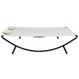 VIDAXL - vidaXL Chaise longue d'extérieur Tissu Crème - vignette