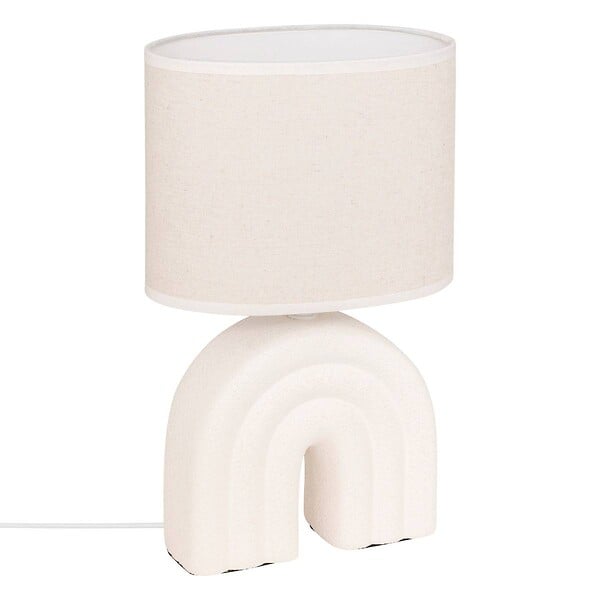 ATMOSPHERA - Lampe à poser champignon secteur Gabin blanc H32cm - large