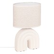 ATMOSPHERA - Lampe à poser champignon secteur Gabin blanc H32cm - vignette