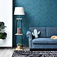 HOMCOM - Lampadaire design contemporain 3 étagères intégrées bois métal noir lin beige H.160 cm - vignette