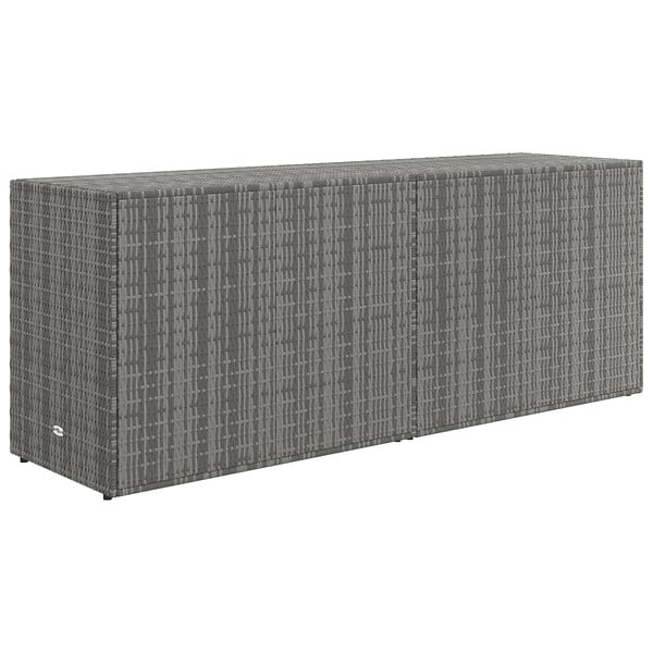 VIDAXL - vidaXL Armoire de rangement jardin Gris 198x55,5x80 cm Résine tressée - large
