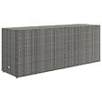 VIDAXL - vidaXL Armoire de rangement jardin Gris 198x55,5x80 cm Résine tressée - vignette