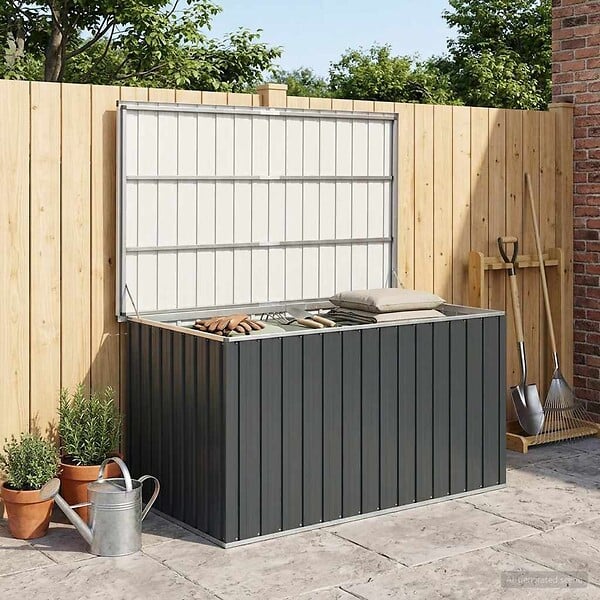 VIDAXL - vidaXL Boîte de rangement de jardin Anthracite 171x99x93 cm - large