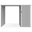 VIDAXL - vidaXL Abri à bois de jardin Gris 245x98x159 cm Acier galvanisé - vignette