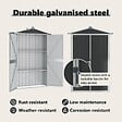 VIDAXL - vidaXL Abri de jardin Anthracite 116x45x175 cm Acier galvanisé - vignette