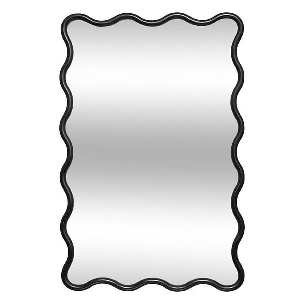 ATMOSPHERA - Miroir vague "Judy" noir 89x59cm - large