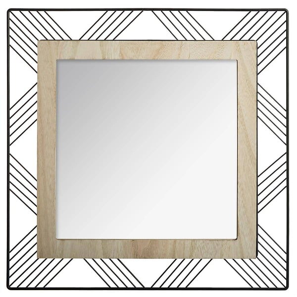 ATMOSPHERA - Miroir "Joe" métal noir 45x45cm - large