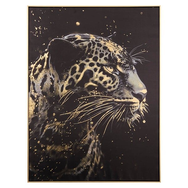 ATMOSPHERA - Toile imprimée encadrée Lupita noir 58x78cm - large