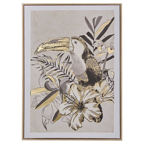 ATMOSPHERA - Toile imprimée encadrée Rafi vert 50x70cm - large