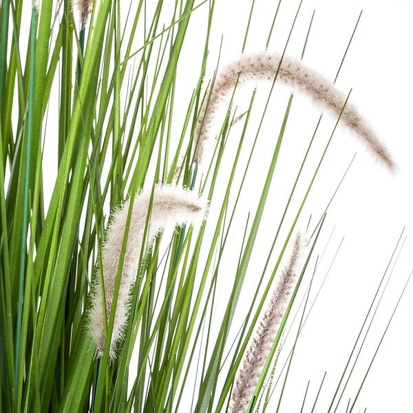 ATMOSPHERA - Bouquet artificiel d'herbes et Queues de chat en pot H 100 cm - large
