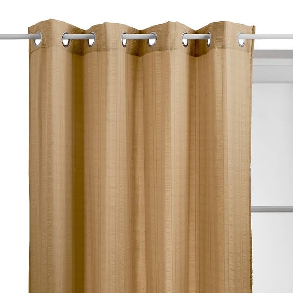 ATMOSPHERA - Voilage Noa motif rayures plissées140x240cm beige - large