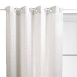 ATMOSPHERA - Voilage Noa motif rayures plissées140x240cm blanc - vignette