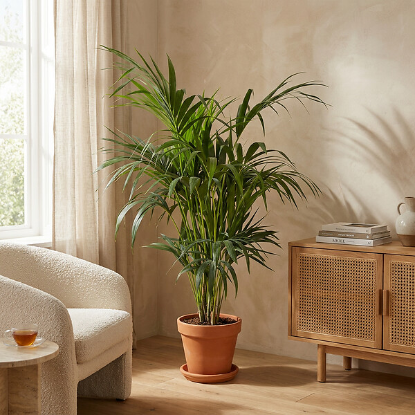 BLOOMIQUE - Howea Forsteriana - Palmier Kentia - Plante d’intérieur - Dépolluante - H. 120-140 cm - P. 24 cm - large