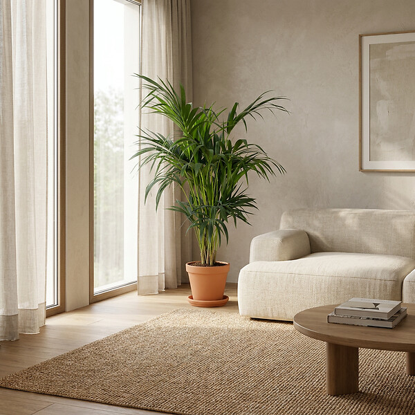 BLOOMIQUE - Howea Forsteriana - Palmier Kentia - Plante d’intérieur - Dépolluante - H. 120-140 cm - P. 24 cm - large