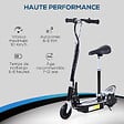 HOMCOM - Trottinette électrique 120 W pliable pour enfant de 7 à 12 ans hauteur guidon et selle réglable 10 Km/h max. noir - vignette