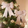FEERIC LIGHTS & CHRISTMAS - Décoration nœud paillettes petit modèle x 2 14x48 cm blanc - vignette