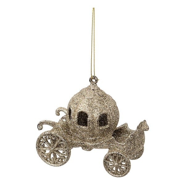 FEERIC LIGHTS & CHRISTMAS - Carrosse de Noël en plastique or 11 cm - large