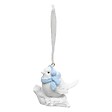 FEERIC LIGHTS & CHRISTMAS - Oiseau de Noël en résine avec écharpe blanche 6 cm - vignette