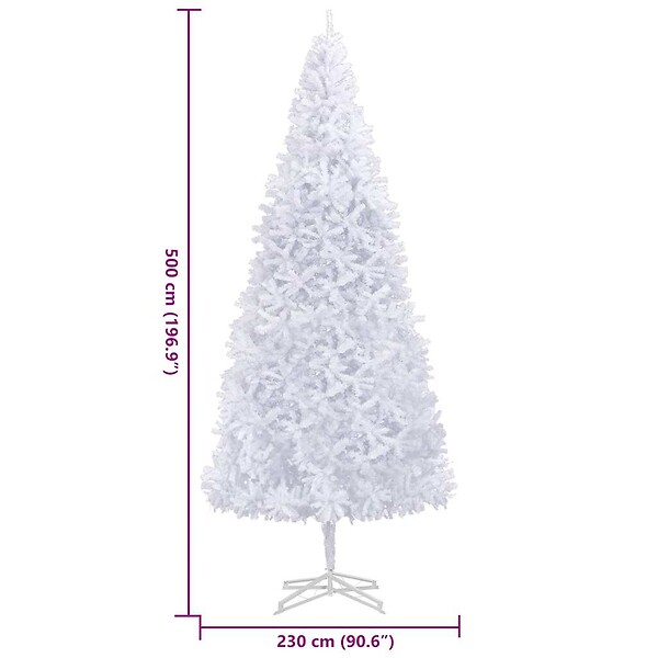 VIDAXL - vidaXL Sapin de Noël artificiel 500 cm Blanc - large