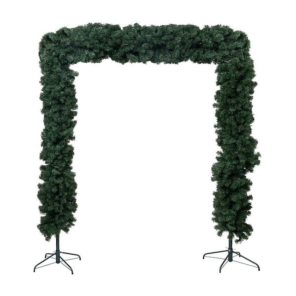 FEERIC LIGHTS & CHRISTMAS - Arche de Sapin de Noël Vert avec 2 pieds en métal vert 150 x 30 x H 240 cm - large