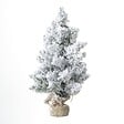 FEERIC LIGHTS & CHRISTMAS - Sapin de Noël artificiel Vert floqué Blanc H 50 cm - vignette