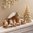 FEERIC LIGHTS & CHRISTMAS - Déco nativité 7 santons 33x16cm grès et MDF - vignette