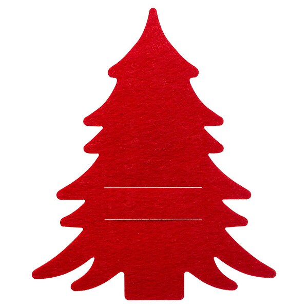 FEERIC LIGHTS & CHRISTMAS - Lot de 4 porte-couverts sapin rouge - large