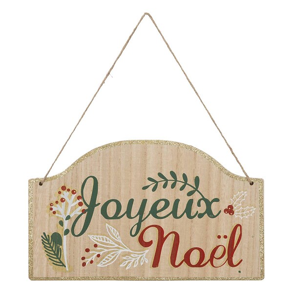 FEERIC LIGHTS & CHRISTMAS - Déco de Noël Pancarte en Bois Joyeux Noël H 33 cm - large
