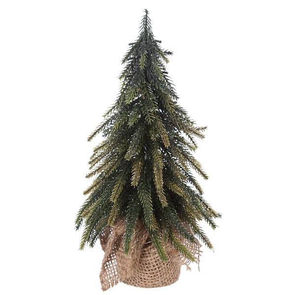 FEERIC LIGHTS & CHRISTMAS - Sapin de table artificiel avec base en Jute H 27 cm - large