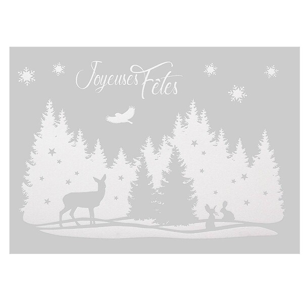 FEERIC LIGHTS & CHRISTMAS - Déco Vitre Paysage Paillettes 29 x 40 cm - large