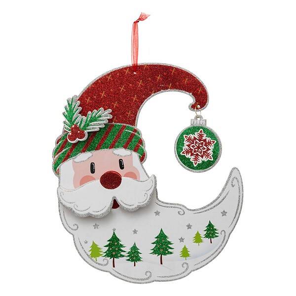 FEERIC LIGHTS & CHRISTMAS - Sujet déco lune père Noël 37cm - large
