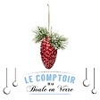 FEERIC LIGHTS & CHRISTMAS - Sujet de Noël Verre 13 cm Pomme Pin Rouge - vignette