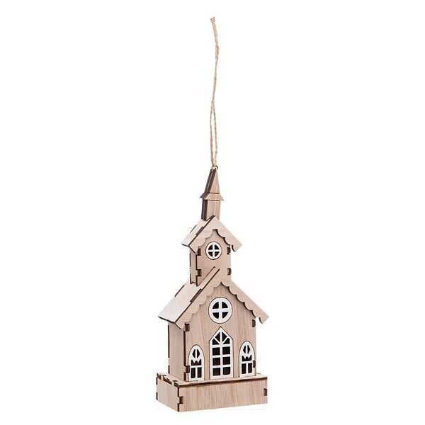 FEERIC LIGHTS & CHRISTMAS - Sujet de noël église 3D en bois - large