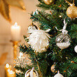 FEERIC LIGHTS & CHRISTMAS - Sujet boule plumes bout pailletés - vignette