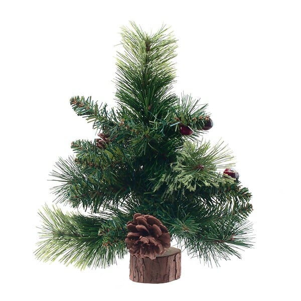 FEERIC LIGHTS & CHRISTMAS - Sapin de table artificiel vert pommes de pin et baies rouges H 25 cm - large