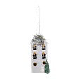 FEERIC LIGHTS & CHRISTMAS - Sujet de Noël Maison Métal Grise 13,5 cm - vignette