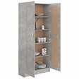 VIDAXL - vidaXL Bibliothèque Gris béton 82,5x30,5x185,5 cm Bois d'ingénierie - vignette
