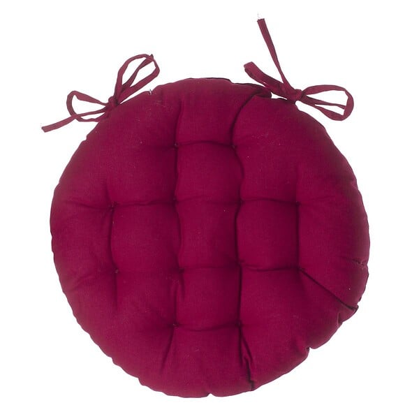 ATMOSPHERA - Galette de chaise ronde rouge D38cm - large