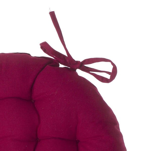 ATMOSPHERA - Galette de chaise ronde rouge D38cm - large